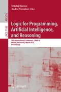 Cover: Logic for Programming, Artificial Intelligence, and Reasoning - Springer