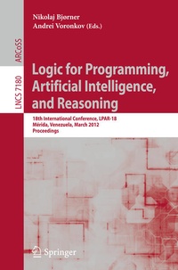 Enlarge image Cover: Logic for Programming, Artificial Intelligence, and Reasoning - Springer