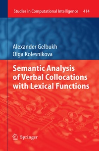 Abbildung von: Semantic Analysis of Verbal Collocations with Lexical Functions - Springer