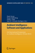 Cover: Ambient Intelligence - Software and Applications - Springer