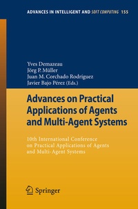 Enlarge image Cover: Advances on Practical Applications of Agents and Multi-Agent Systems - Springer