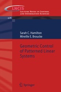 Cover: Geometric Control of Patterned Linear Systems - Springer