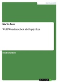 Cover: Wolf Wondratschek ALS Poplyriker - GRIN Verlag