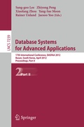 Cover: Database Systems for Advanced Applications - Springer