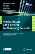 Cover: e-Infrastructure and e-Services for Developing Countries - Springer