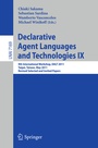 Cover: Declarative Agent Languages and Technologies IX - Springer