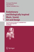 Cover: Evolutionary and Biologically Inspired Music, Sound, Art and Design - Springer