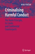 Cover: Criminalising Harmful Conduct - Springer