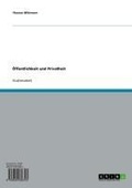 Cover: &Ouml;ffentlichkeit und Privatheit - GRIN Verlag