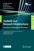 Cover: Testbeds and Research Infrastructure: Development of Networks and Communities - Springer