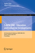 Cover: S-BPM ONE - Education and Industrial Developments - Springer