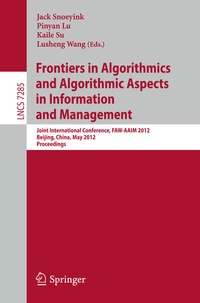 Abbildung von: Frontiers in Algorithmics and Algorithmic Aspects in Information and Management - Springer
