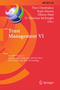 Cover: Trust Management VI - Springer