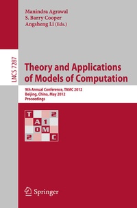 Enlarge image Cover: Theory and Applications of Models of Computation - Springer