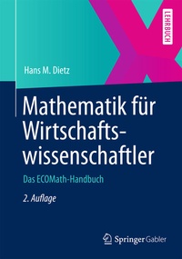 Abbildung von: Mathematik für Wirtschaftswissenschaftler - Springer