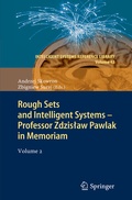 Cover: Rough Sets and Intelligent Systems - Professor Zdzislaw Pawlak in Memoriam - Springer
