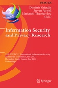 Cover: Information Security and Privacy Research - Springer
