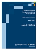 Cover: Biotechnologische Energieumwandlung in Deutschland - Springer