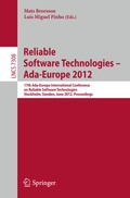 Cover: Reliable Software Technologies -- Ada-Europe 2012 - Springer