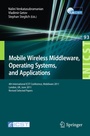 Cover: Mobile Wireless Middleware, Operating Systems, and Applications - Springer