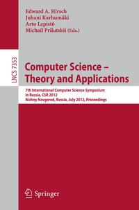 Enlarge image Cover: Computer Science -- Theory and Applications - Springer