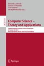 Cover: Computer Science -- Theory and Applications - Springer