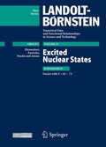 Cover: Excited Nuclear States - Nuclei with Z = 61-73. - Springer