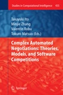 Cover: Complex Automated Negotiations: Theories, Models, and Software Competitions - Springer