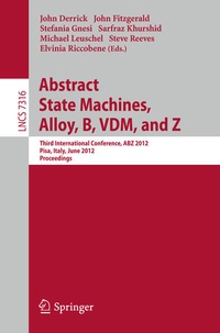 Enlarge image Cover: Abstract State Machines, Alloy, B, VDM, and Z - Springer