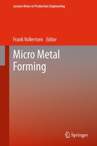 Enlarge image Cover: Micro Metal Forming - Springer