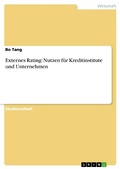 Cover: Externes Rating - GRIN Verlag