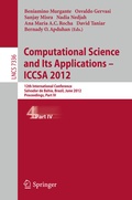 Cover: Computational Science and Its Applications -- ICCSA 2012 - Springer