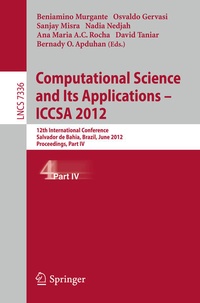 Enlarge image Cover: Computational Science and Its Applications -- ICCSA 2012 - Springer