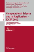 Cover: Computational Science and Its Applications -- ICCSA 2012 - Springer