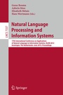 Cover: Natural Language Processing and Information Systems - Springer
