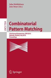 Enlarge image Cover: Combinatorial Pattern Matching - Springer