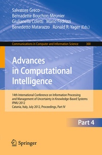 Enlarge image Cover: Advances in Computational Intelligence, Part IV - Springer