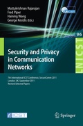 Cover: Security and Privacy in Communication Networks - Springer