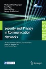 Cover: Security and Privacy in Communication Networks - Springer