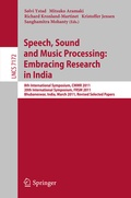 Cover: Speech, Sound and Music Processing: Embracing Research in India - Springer