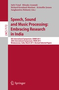Cover: Speech, Sound and Music Processing: Embracing Research in India - Springer