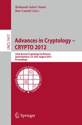 Cover: Advances in Cryptology -- CRYPTO 2012 - Springer