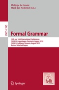Cover: Formal Grammar - Springer