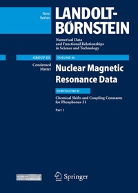 Abbildung von: P31-NMR data, Part 1 - Springer