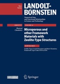 Cover: Zeolite-Type Crystal Structures and their Chemistry. Framework Type Codes STO to ZON - Springer