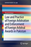 Cover: Law and Practice of Foreign Arbitration and Enforcement of Foreign Arbitral Awards in Pakistan - Springer