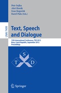 Cover: Text, Speech and Dialogue - Springer