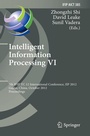 Cover: Intelligent Information Processing VI - Springer