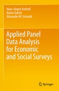 Cover: Applied Panel Data Analysis for Economic and Social Surveys - Springer