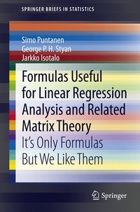 Abbildung von: Formulas Useful for Linear Regression Analysis and Related Matrix Theory - Springer